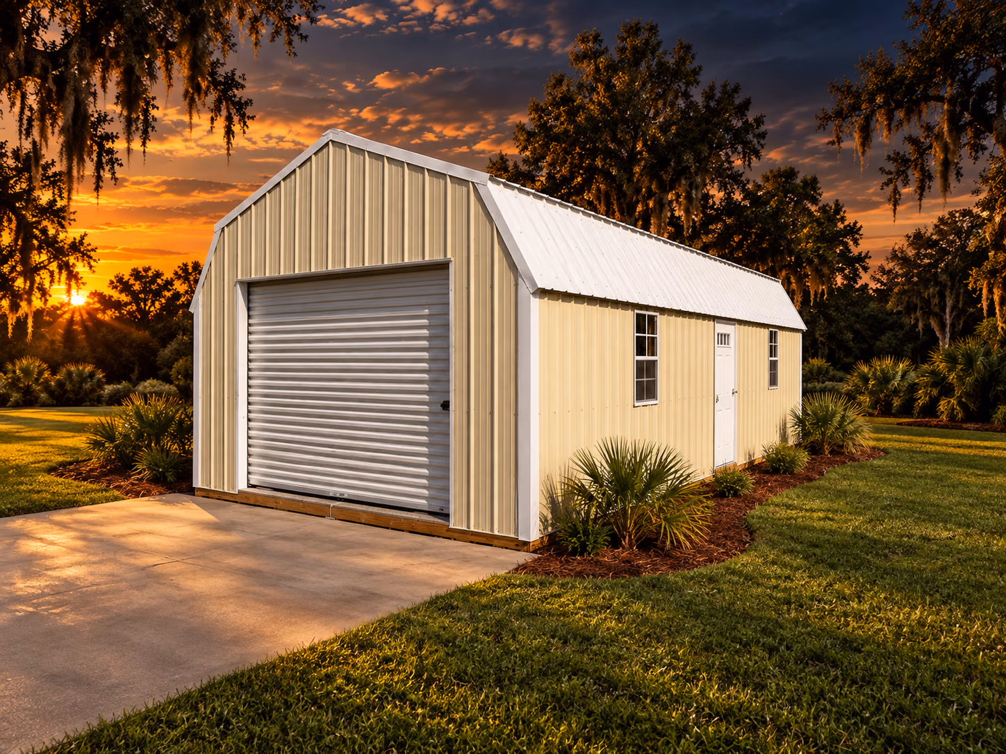 Built On Site Lofted Garage