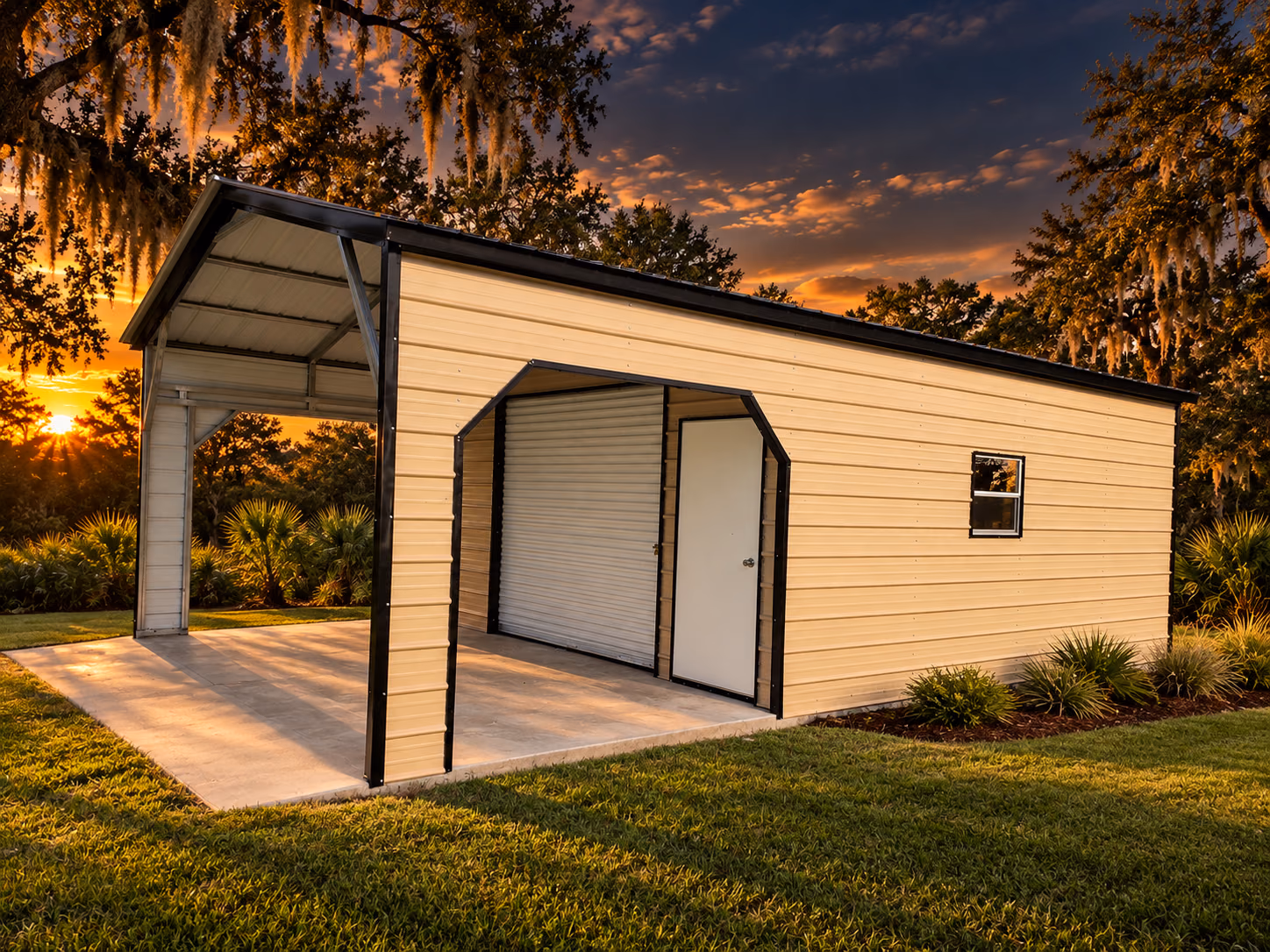 Garage: 20x31x9 Utility Garage with Lean-To — Handi-House building