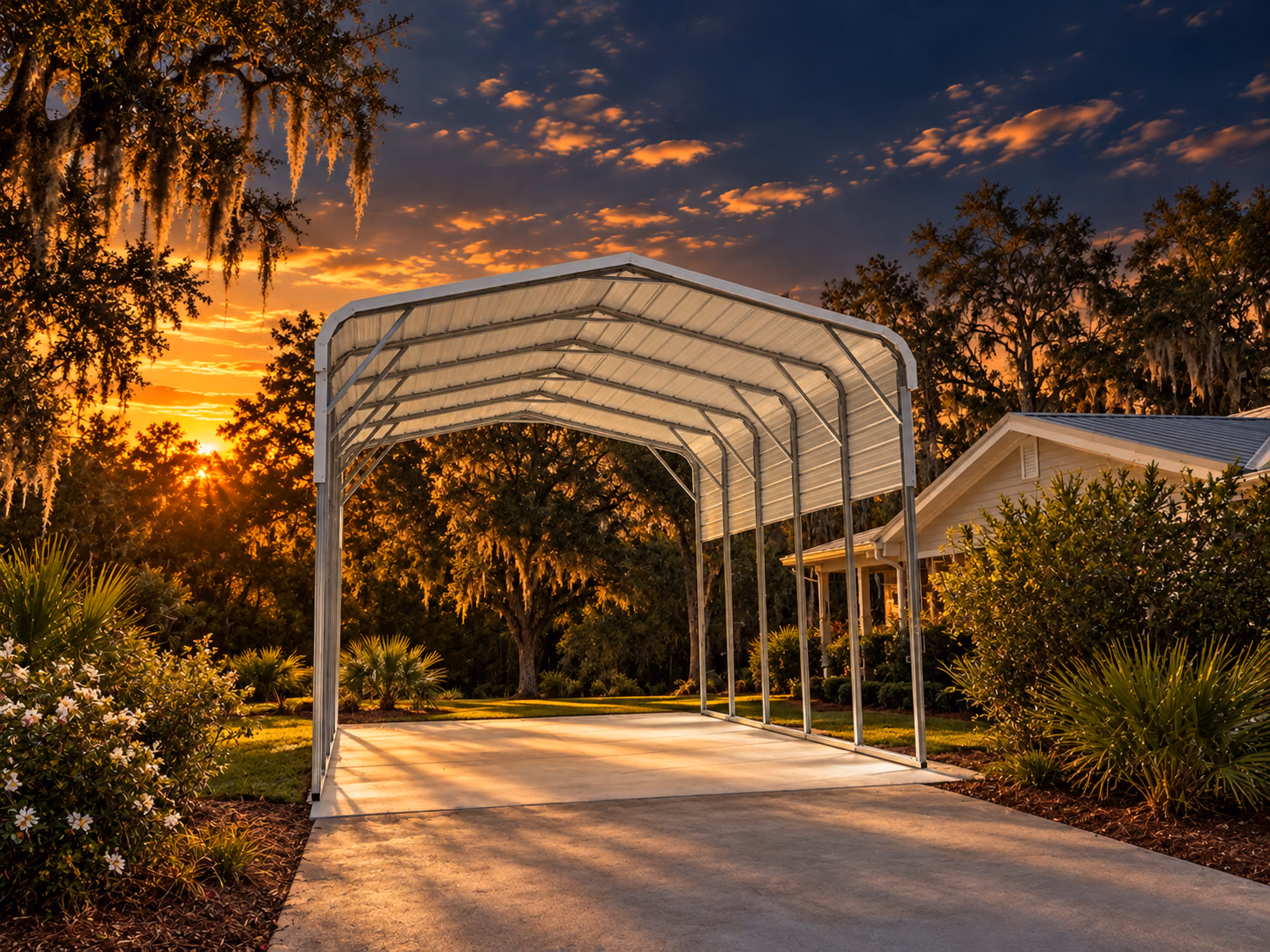 Garages & Carports: 24Wx26Lx11H Regular Style Carport — Handi-House building