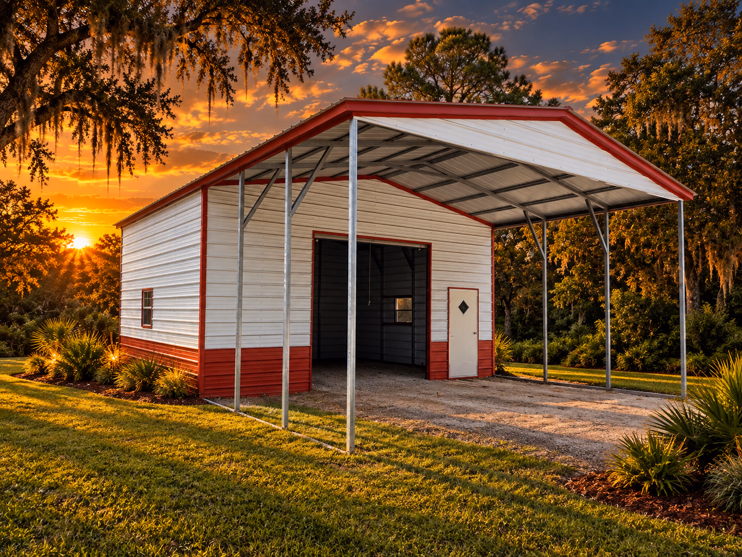 Garages with Lean-To — Handi-House building