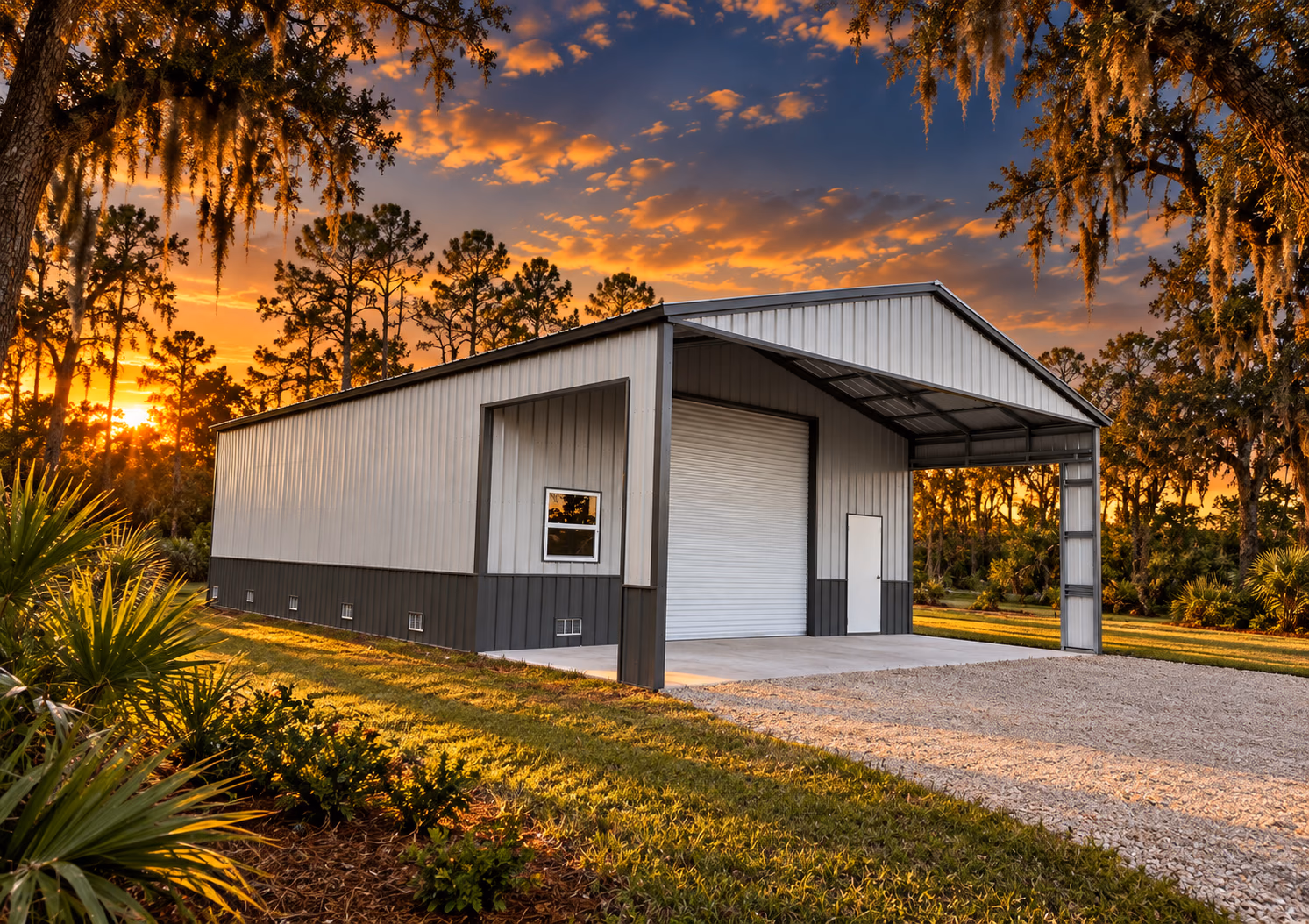 Garage: 30×41 Enclosed Garage With Porch — Handi-House building