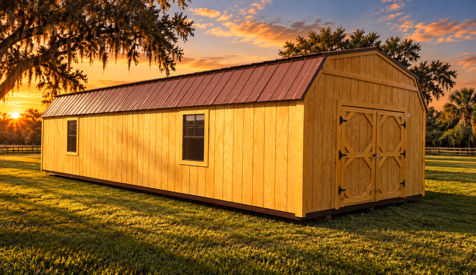 Handi House Wood High Lofted Barn – 12 x 32 — Handi-House building