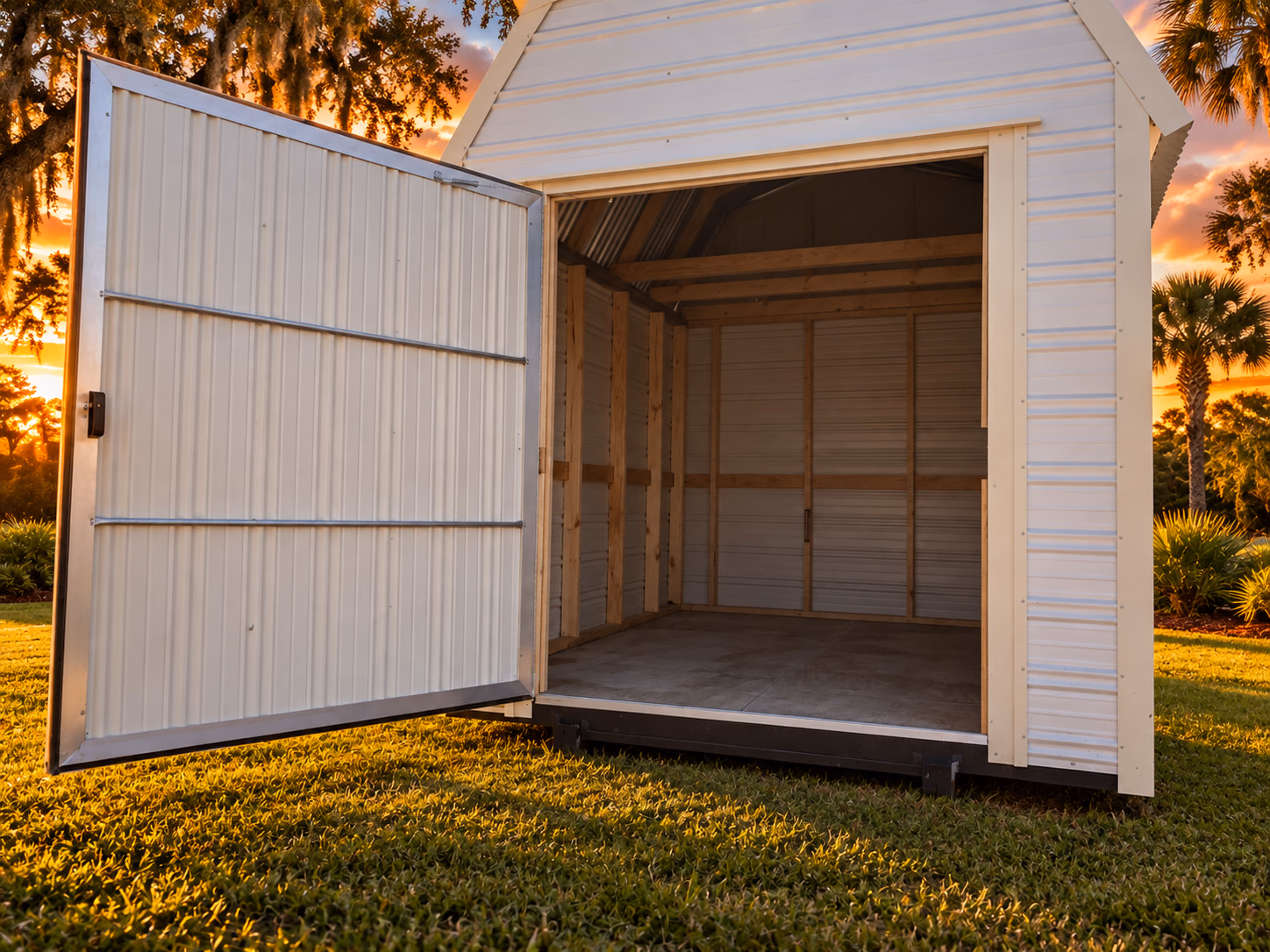 8×10 Prefabricated Barn | Aluminum High Lofted Barn — Handi-House building