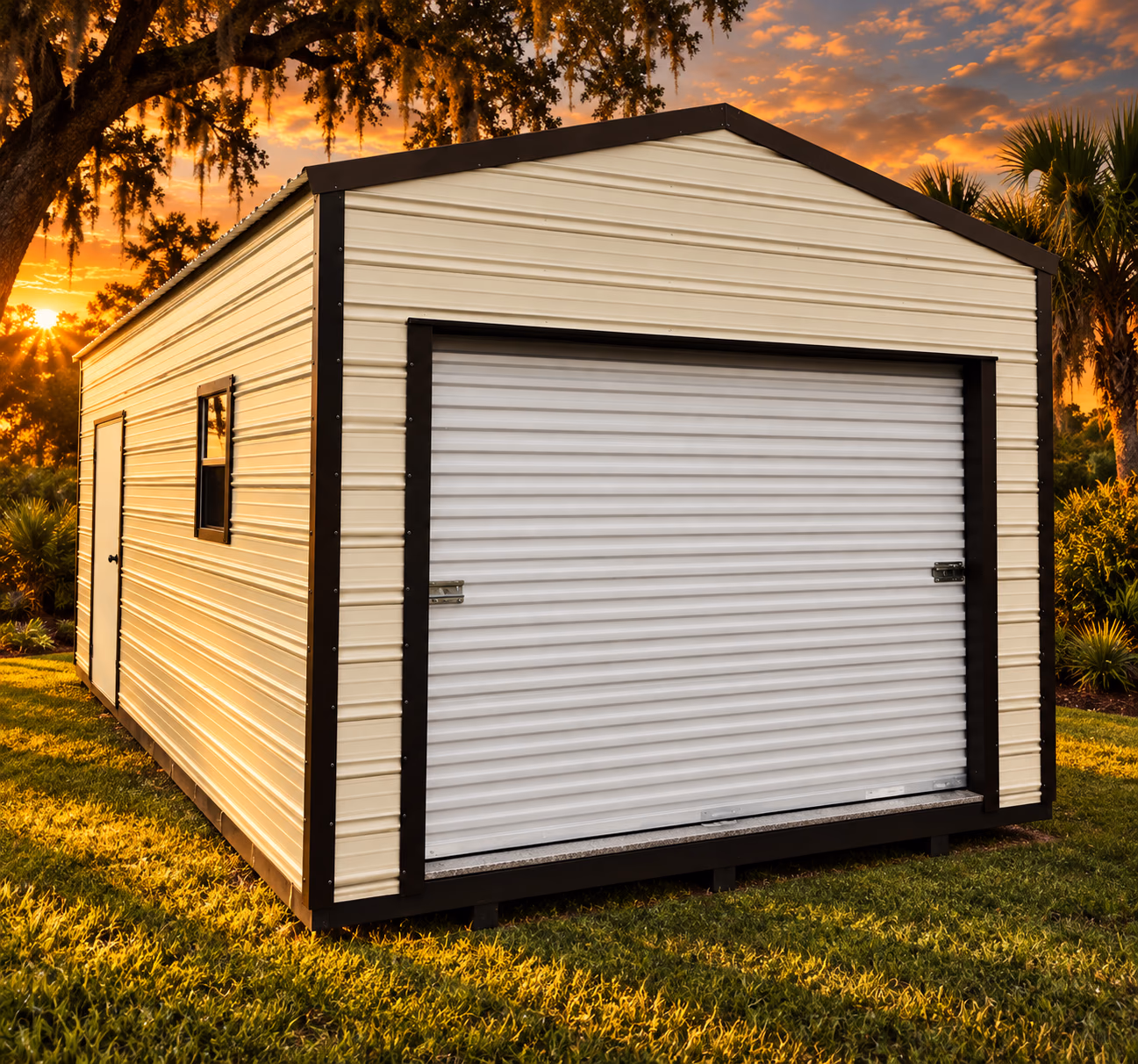 Handi House – 12×24 Metal Storage Building with Roll-Up Door — Handi-House building