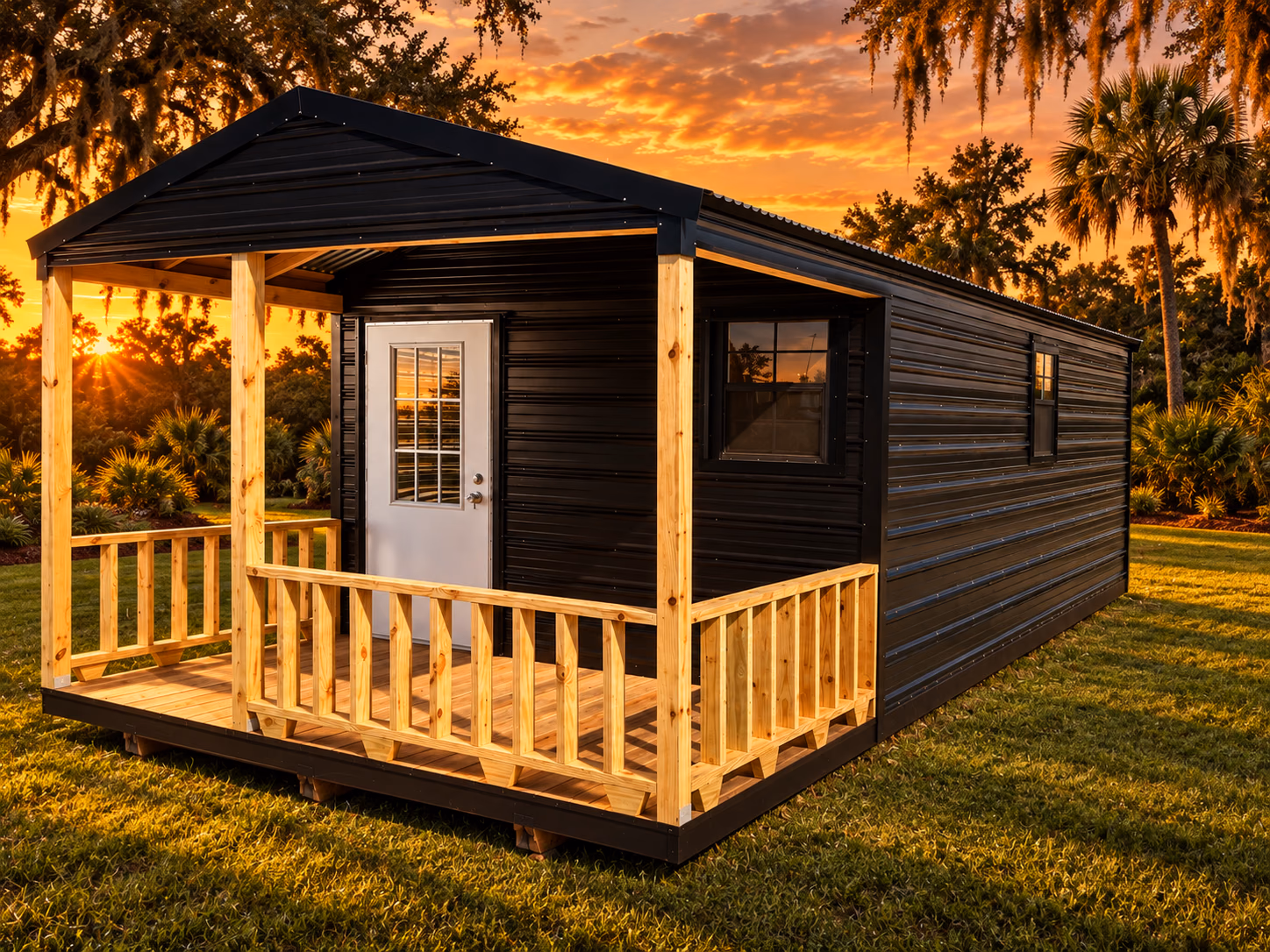 Handi House New Type Eve Building – 12 x 24 Porch Model — Handi-House building