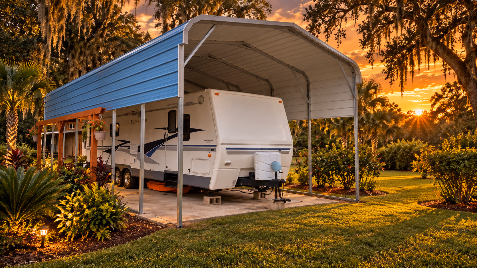 Garages & Carports: 16Wx31Lx10H Regular Style Carport — Handi-House building
