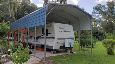 Garages & Carports: 16Wx31Lx10H Regular Style Carport 